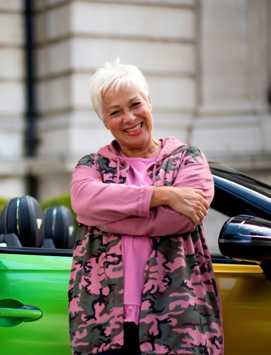 denise welch smiling car