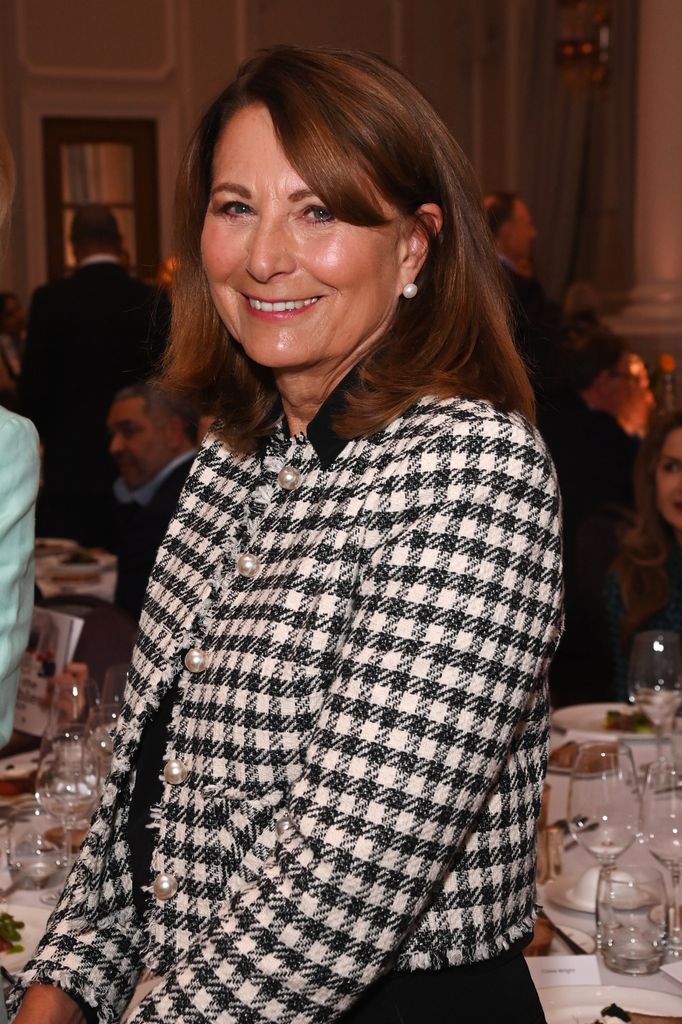 Carole Middleton wearing tweed jacket at charity event