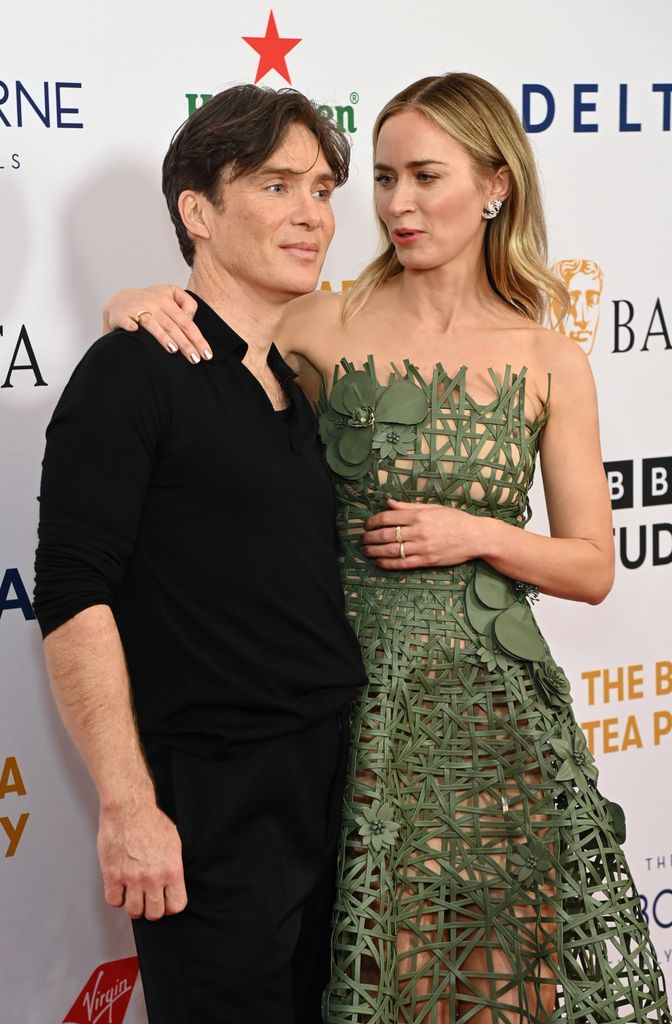 Cillian Murphy and Emily Blunt attend The 2024 BAFTA Tea Party at The Maybourne Beverly Hills on January 13, 2024 in Beverly Hills, California. (Photo by Jon Kopaloff/Getty Images)