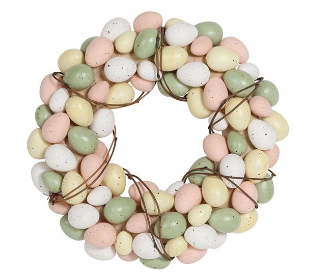 pastel egg spring wreath from the range