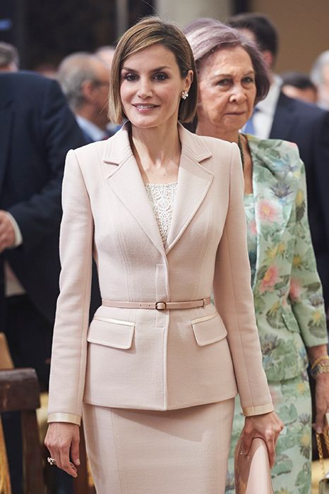 princess letizia pictured walking ahead of her mother in law queen sofia