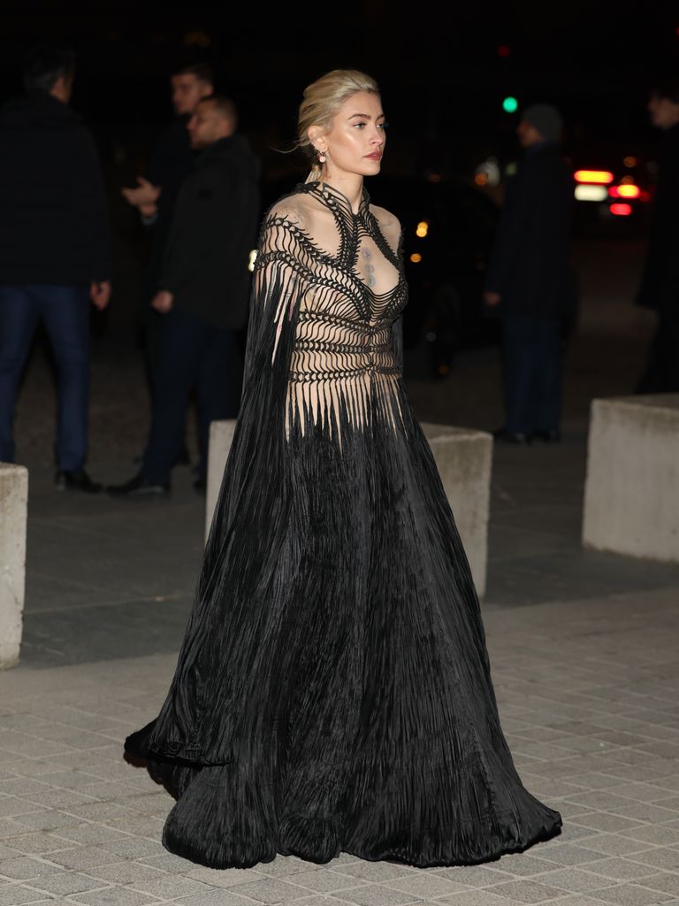 Paris Jackson attends the "Le Grand Diner du Louvre" during the  Womenswear Fall/Winter 2025/2026 as part of Paris Fashion Week on March 04, 2025 in Paris, France