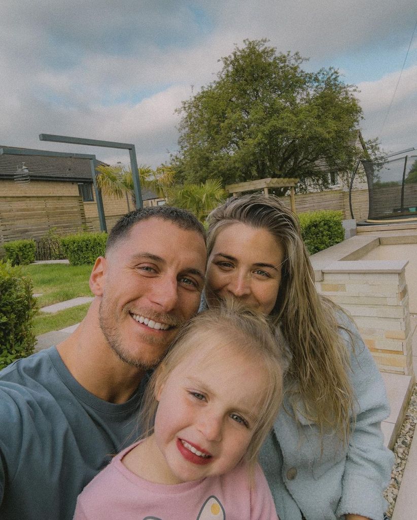 gorka marquez with fiancee gemma atkinson and daughter mia in family home