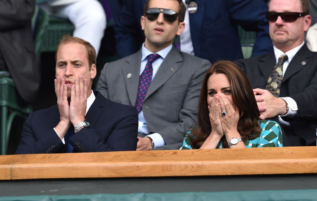 William and Kate react at Wimbledon 2014 final