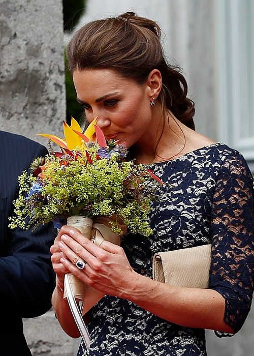 Kate middleton smelling flowers