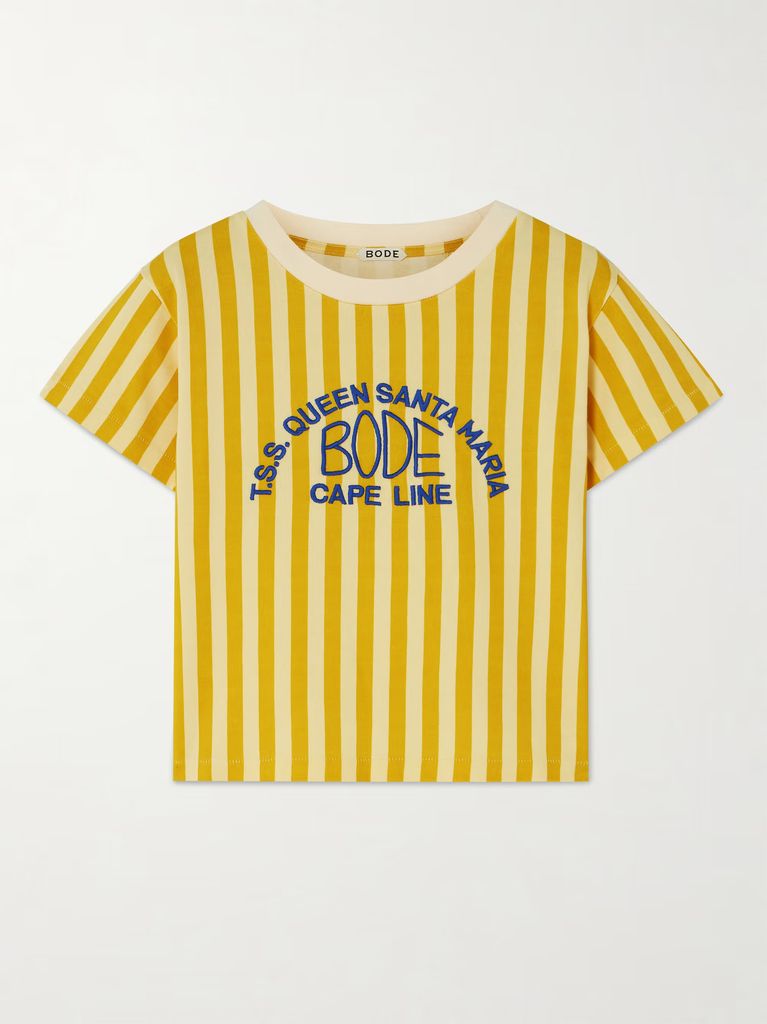 Medalist striped top by bode