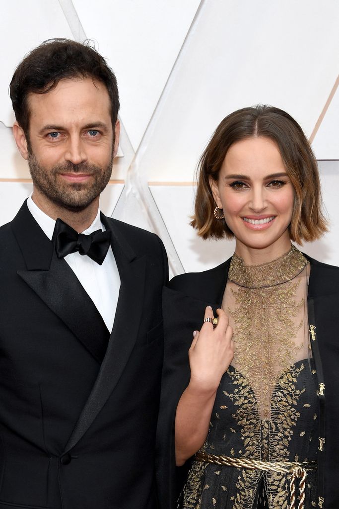Benjamin Millepied and Natalie Portman attend the 92nd Annual Academy Awards at Hollywood and Highland on February 09, 2020 in Hollywood, California