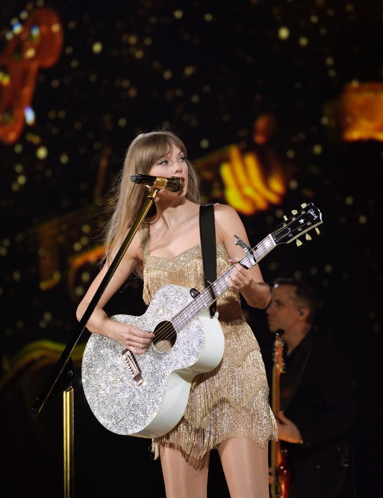 Taylor Swift performs onstage for the opening night of The Eras Tour