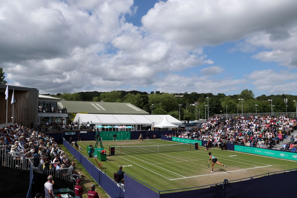 A general view of Centre Court at the lkley Trophy