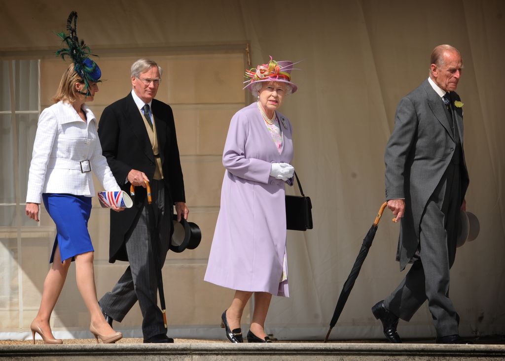 The Duke of Gloucester with Duchess Sophie, the late Queen and Prince Philip