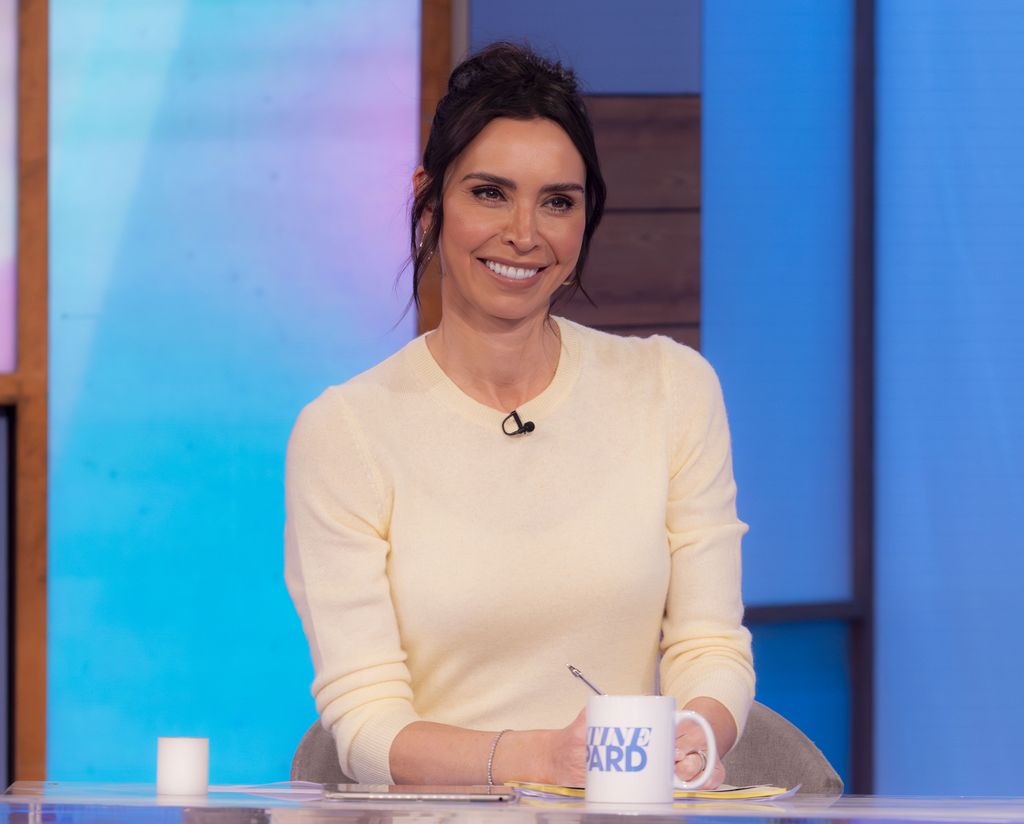 christine lampard in cream top on loose women 