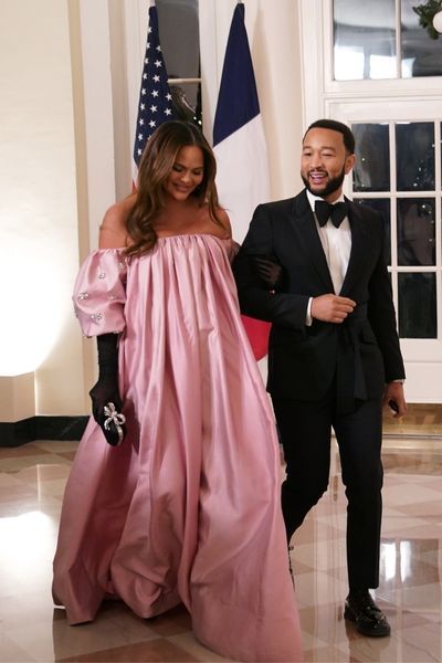 John Legend and Chrissy Teigan at the state dinner