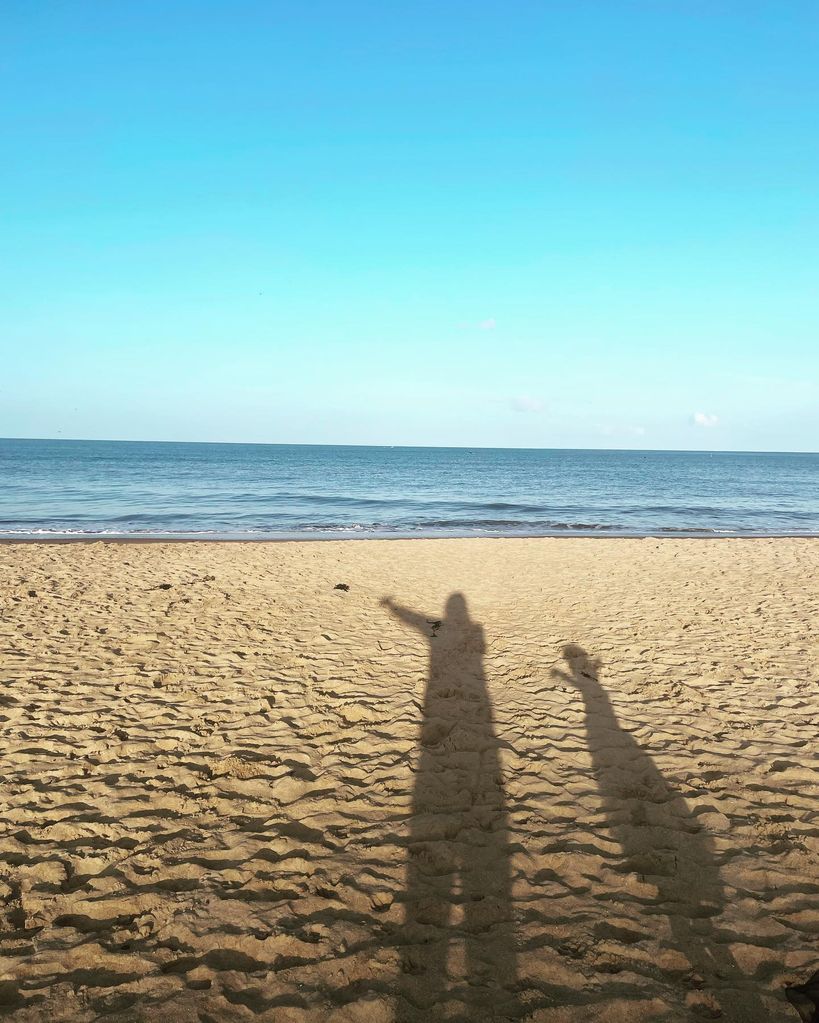 steph mcgovern shadow on beach 