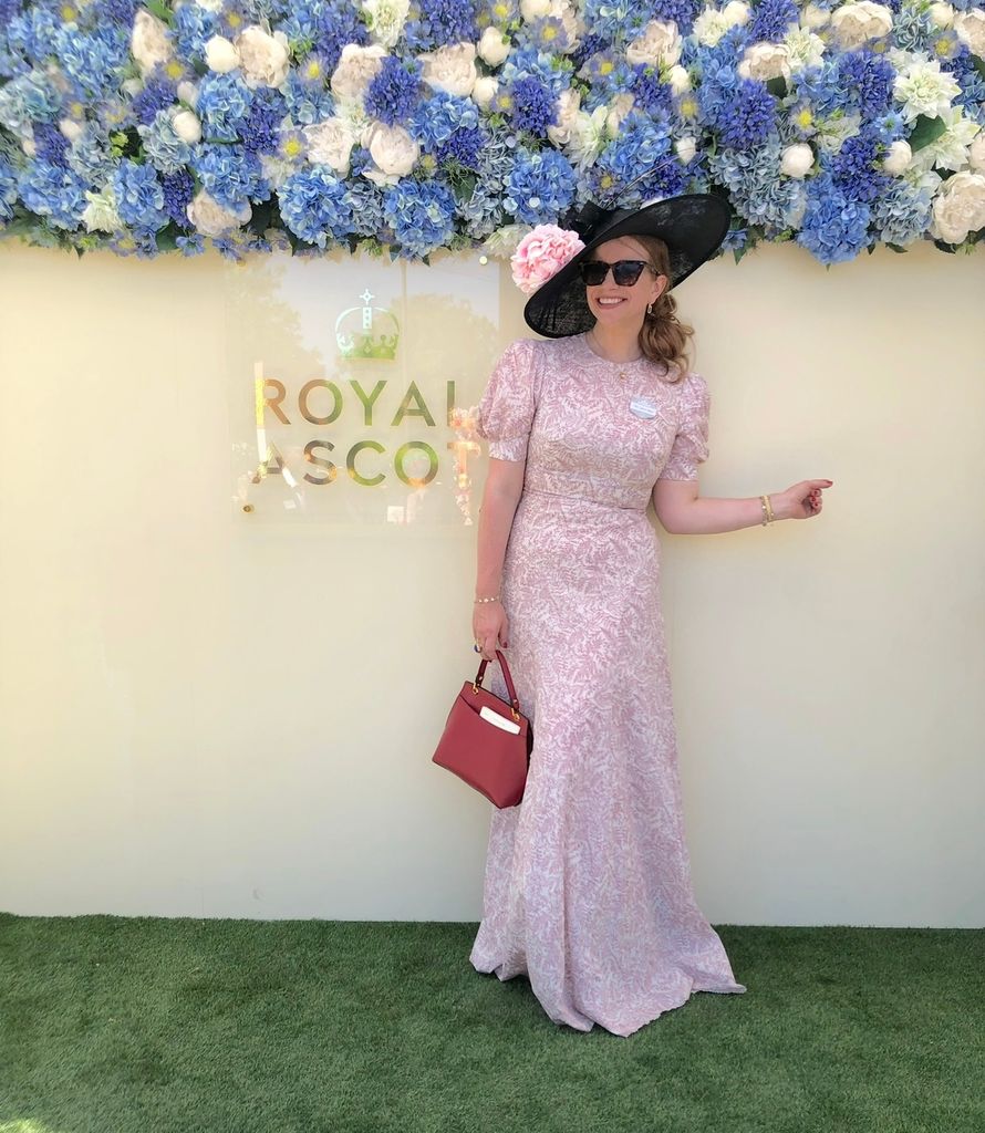 Fashion and Beauty Editor Laura Sutcliffe wears The Vampire's Wife dress worn by Holly Willoughby to  to Ascot