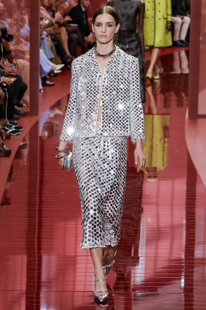 A model walks the runway during the Gucci Ready to Wear Spring/Summer 2025 fashion show