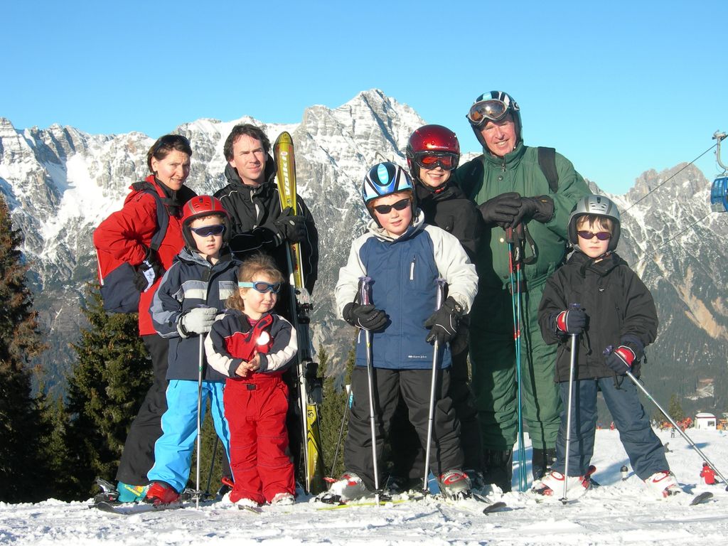 Thomas Whitaker from HELLO! posing in Leogang with family