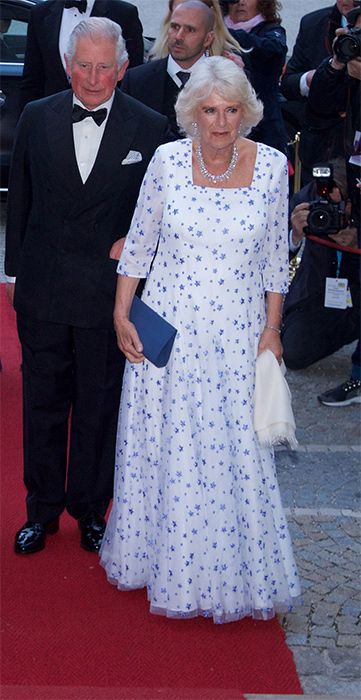 4 camilla parker bowles star print gown