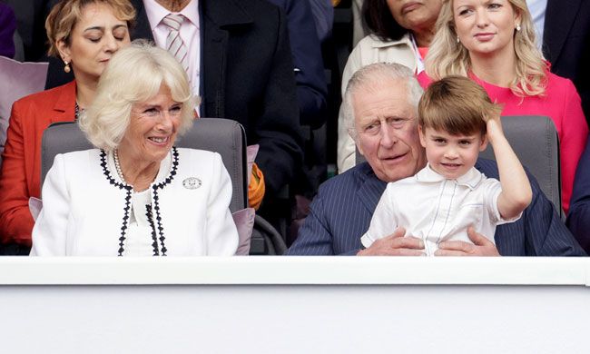 Prince Charles and Prince Louis at Platinum Jubilee celebrations