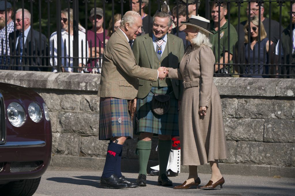 The King was greeted by the Lord Lieutenant of Aberdeenshire