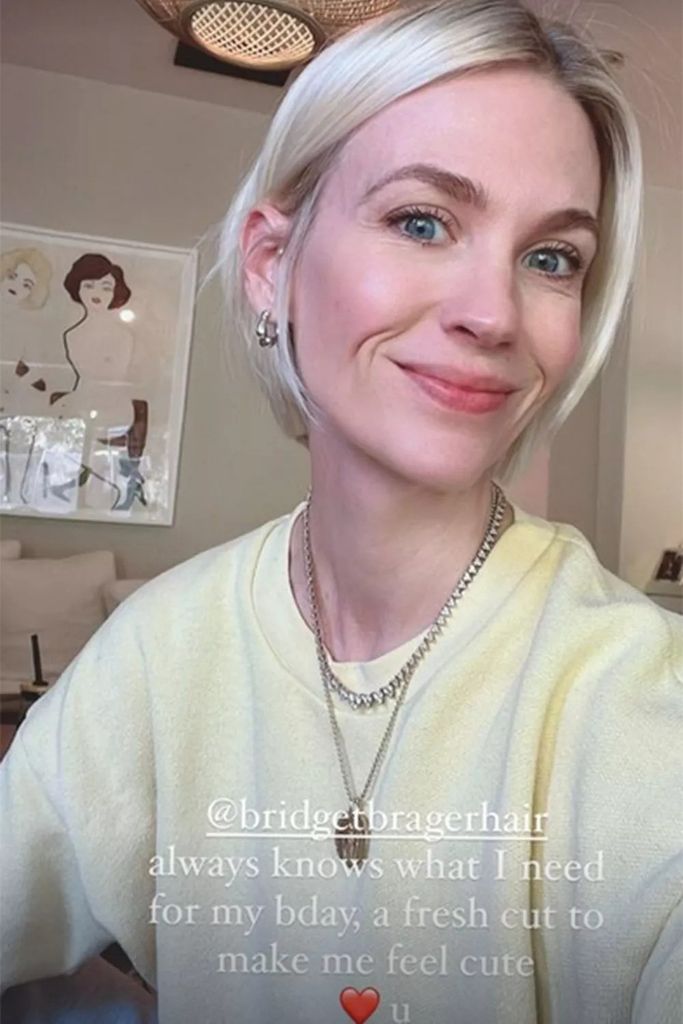 january jones platinum blonde hair