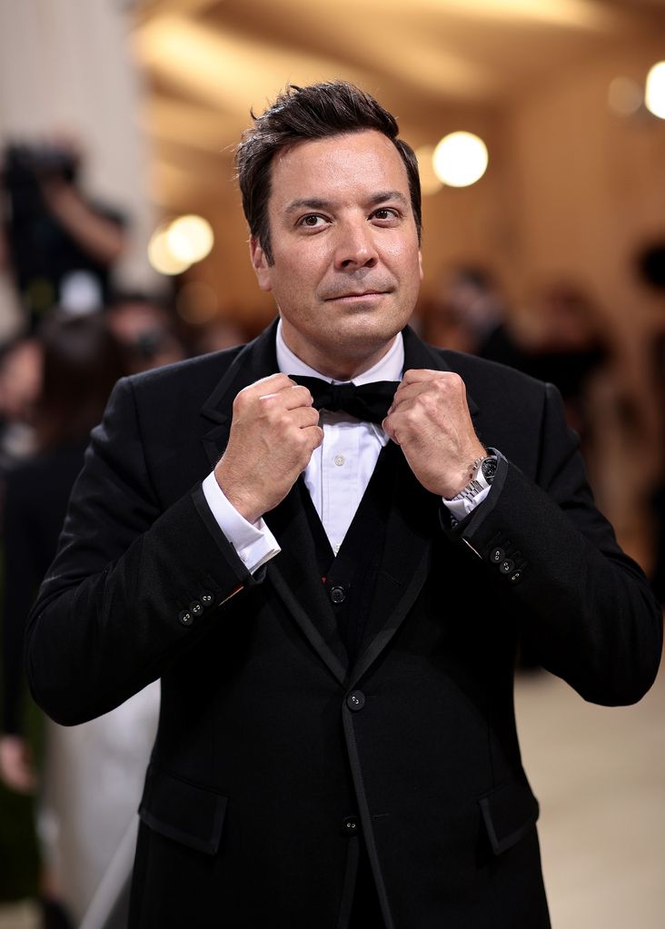 Jimmy at the Met Gala wearing a tuxedo 