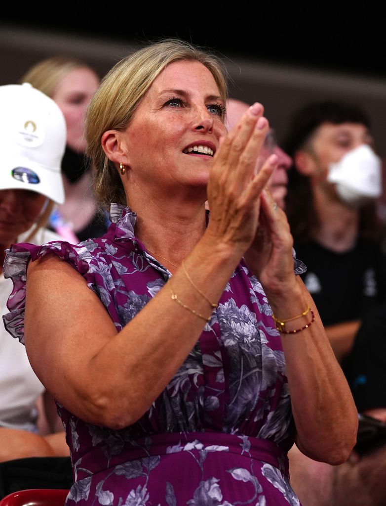 The Duchess of Edinburgh cheering at the Paris 2024 Olympics