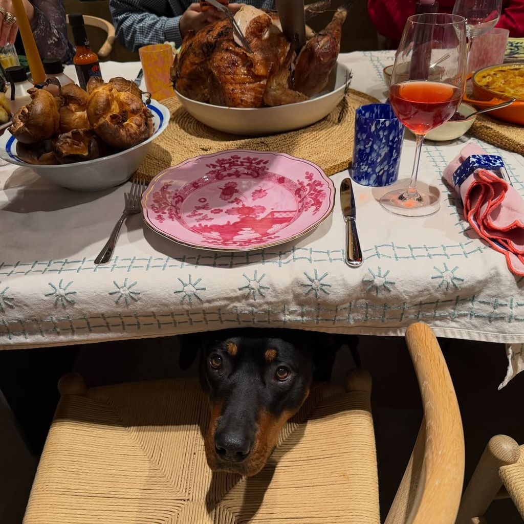 Dua Lipa Christmas tablescape