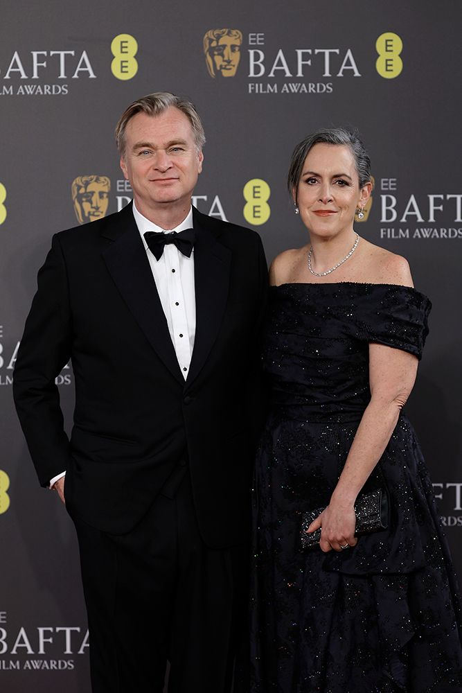 Christopher Nolan and Emma Thomas at the 2024 BAFTAs