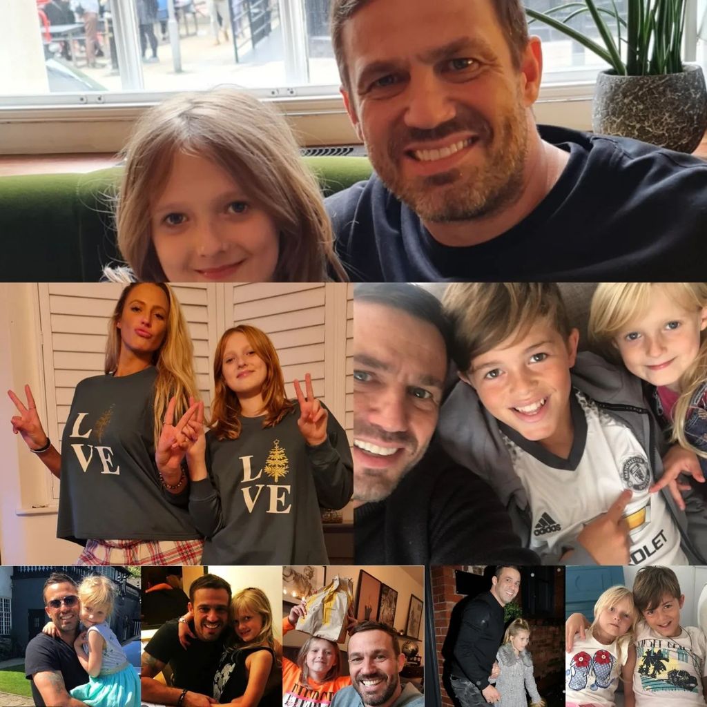 collage of Jamie with his kids