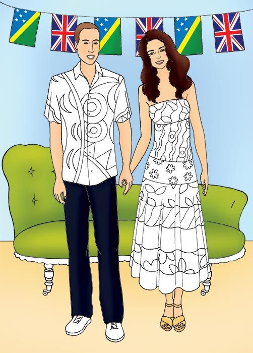 prince william and kate middleton colouring book