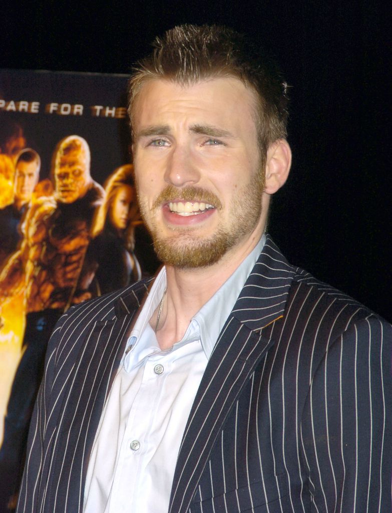 Chris Evans during "Fantastic Four" New York City Premiere - Arrivals at Liberty Island in New York City, 2005