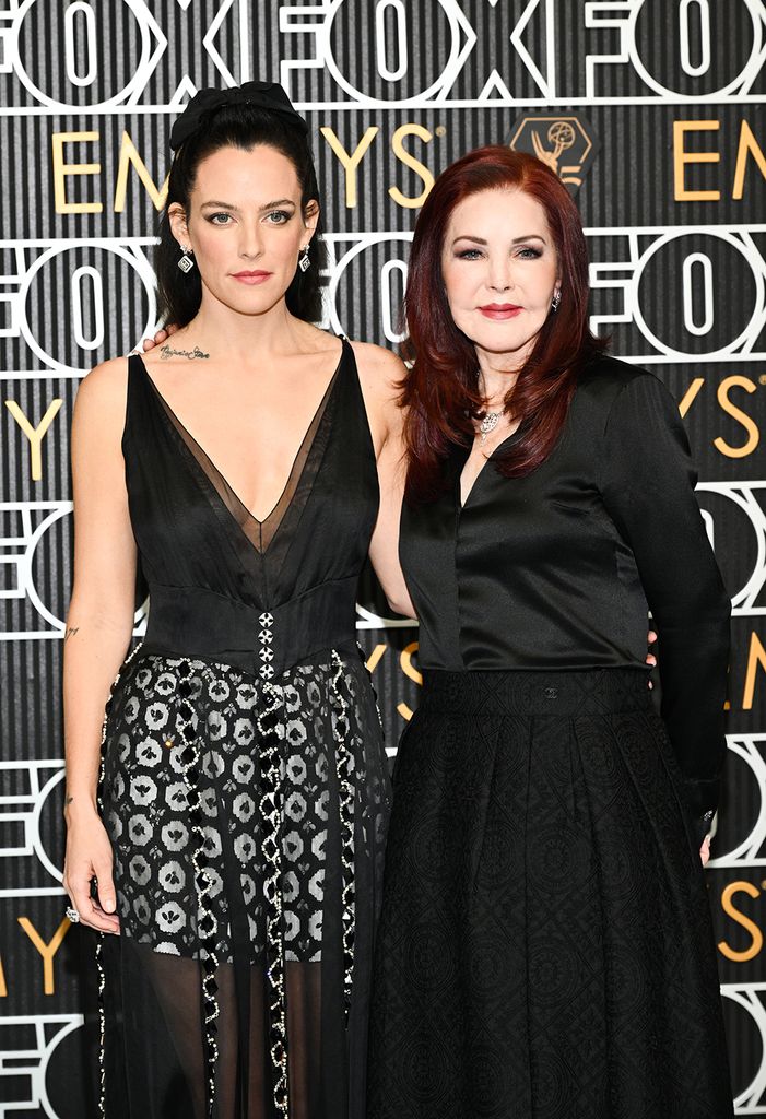 Riley Keough and her grandmother Priscilla Presley at the Emmys
