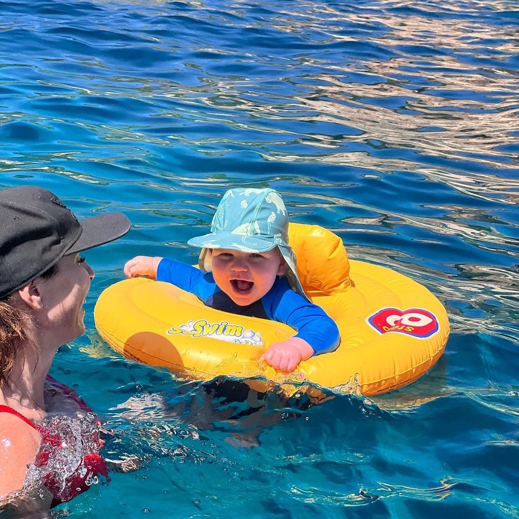 Tana was seen splashing around with her youngest son, Jesse