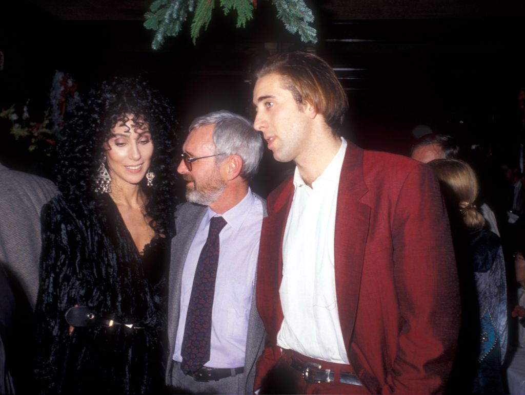 Cher, Norman Jewison and Nicolas Cage during Moonstruck Premiere 