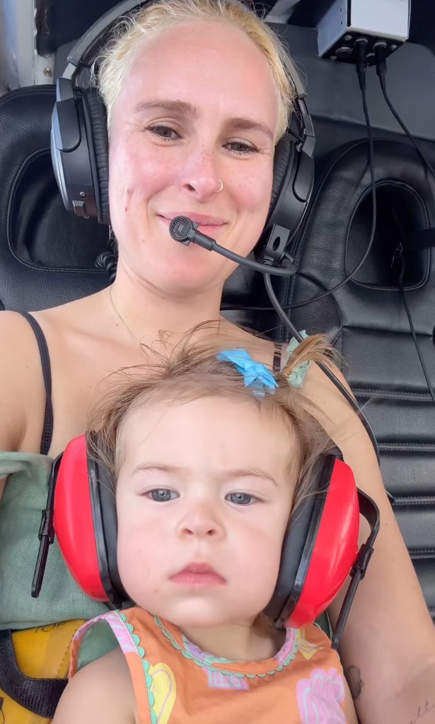 Still from a video shared by Rumer Willis on Instagram featuring her daughter Louetta from a trip to Fiji with her sister Tallulah Willis