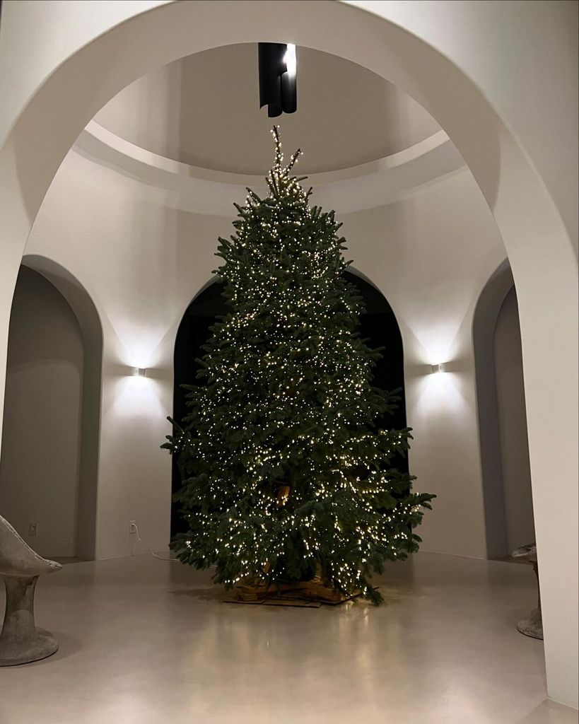 Kourtney Kardashian shares a look at the Christmas tree in her and Travis Barker's home, shared on Instagram