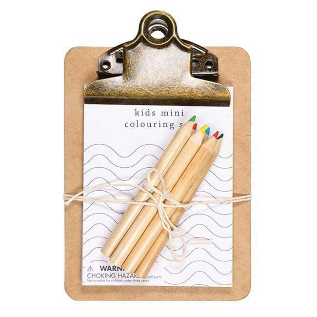 paperchase wedding colouring clipboard