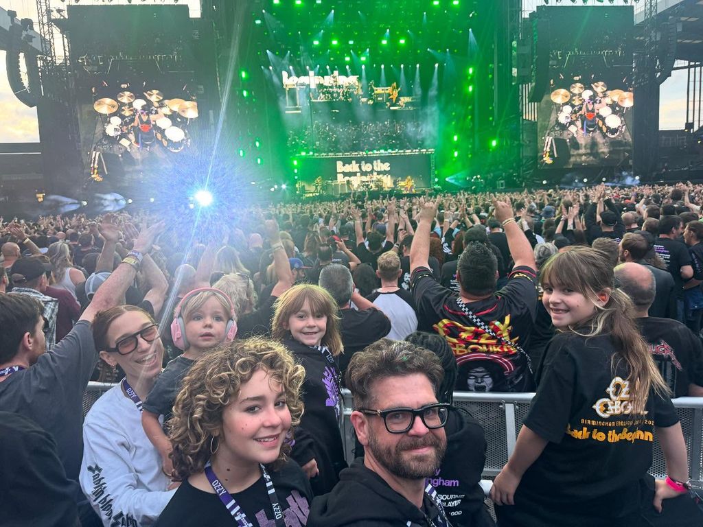 Jack Osbourne and his girls at Ozzy's last show