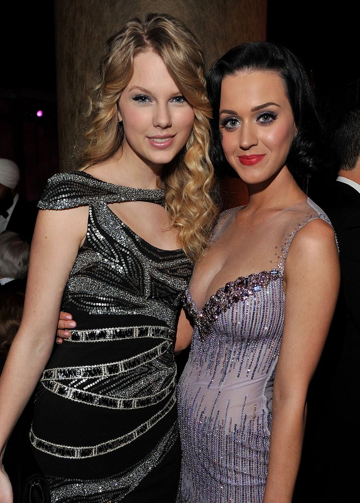 Singers Taylor Swift and Katy Perry attend the 2009 GRAMMY Salute To Industry Icons honoring Clive Davis at the Beverly Hilton Hotel on February 7, 2009 