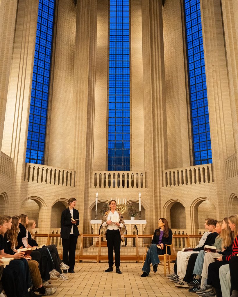 Queen Mary sitting in church