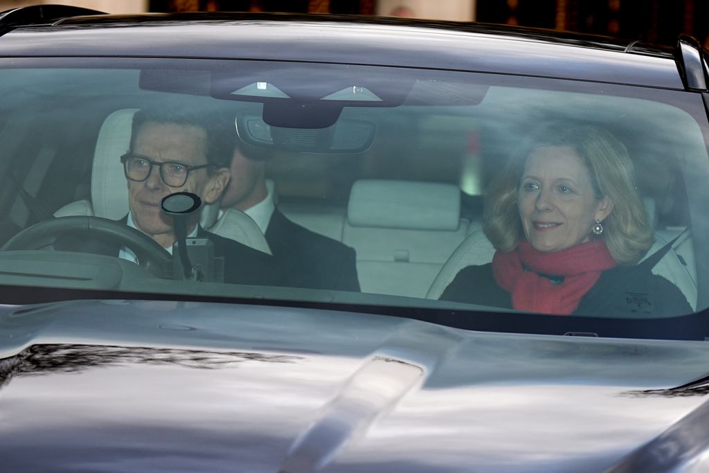 James Ogilvy and Julia Ogilvy at King Charles' Christmas lunch 