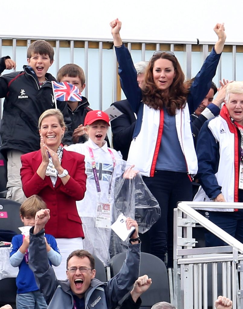 Sophie, Lady Louise and Kate cheers on rowers at London 2012 Paralympics