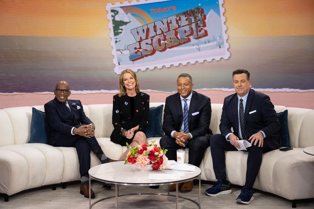Al Roker sitting with Savannah Guthrie, Craig Melvin and Carson Daly