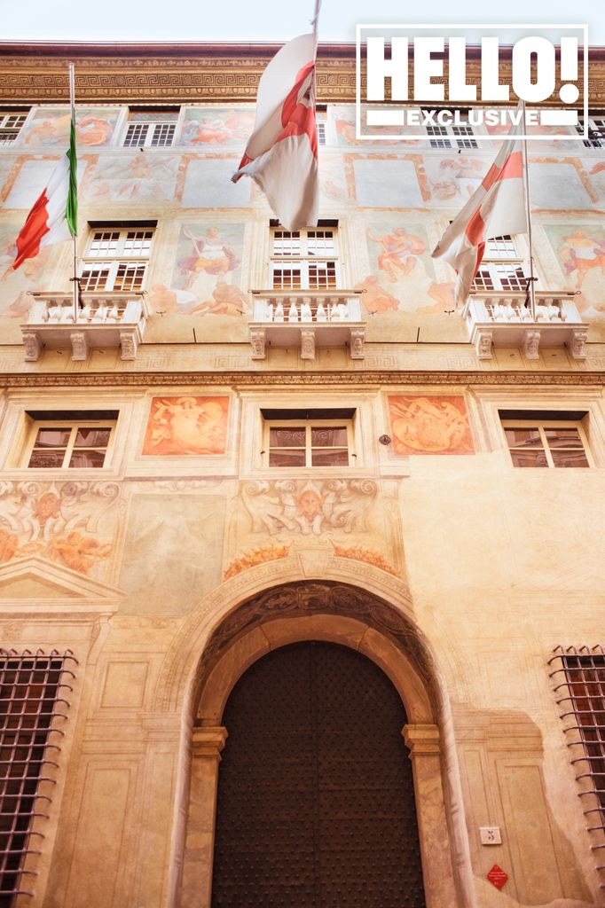 The grand entrance of The Palazzo Spinola in Genoa 