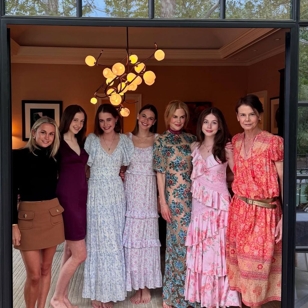 Nicole Kidman with her daughters, sister and nieces for Easter