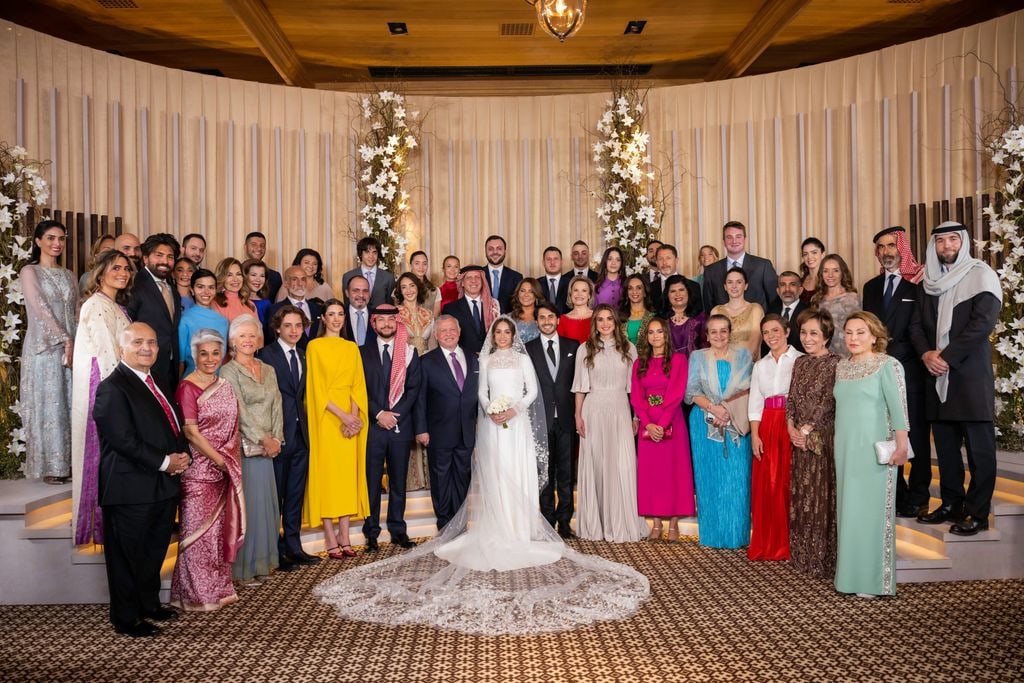 Family photo was taken after the wedding ceremony of princess iman