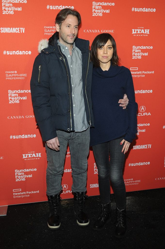 Director Jeff Baena and Aubrey Plaza attend the Joshy premiere 