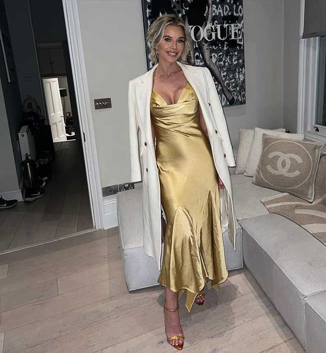 helen flanagan gold dress