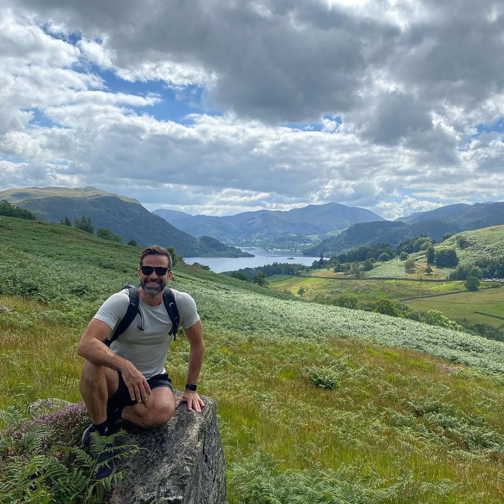 Gethin Jones on a hike