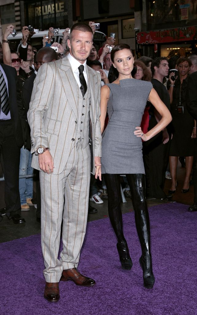 David Beckham and Victoria Beckham at the Beckham's perfume launch on September 26, 2008 in New York.